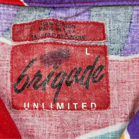 Vintage Brigade Unlimited Hawaiian Vacation Short Sleeve Dad  Shirt Large - Picture 3 of 4